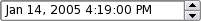 Screenshot of a Plastique style date time editing widget